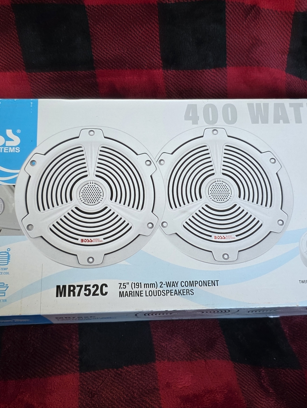 BOSS Marine 7.5" MR752C White 2-Way Speakers